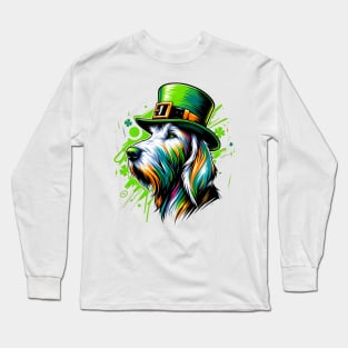 Spinone Italiano Enjoys a St Patrick's Day Celebration Long Sleeve T-Shirt